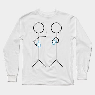 Stick figures with coffee Long Sleeve T-Shirt